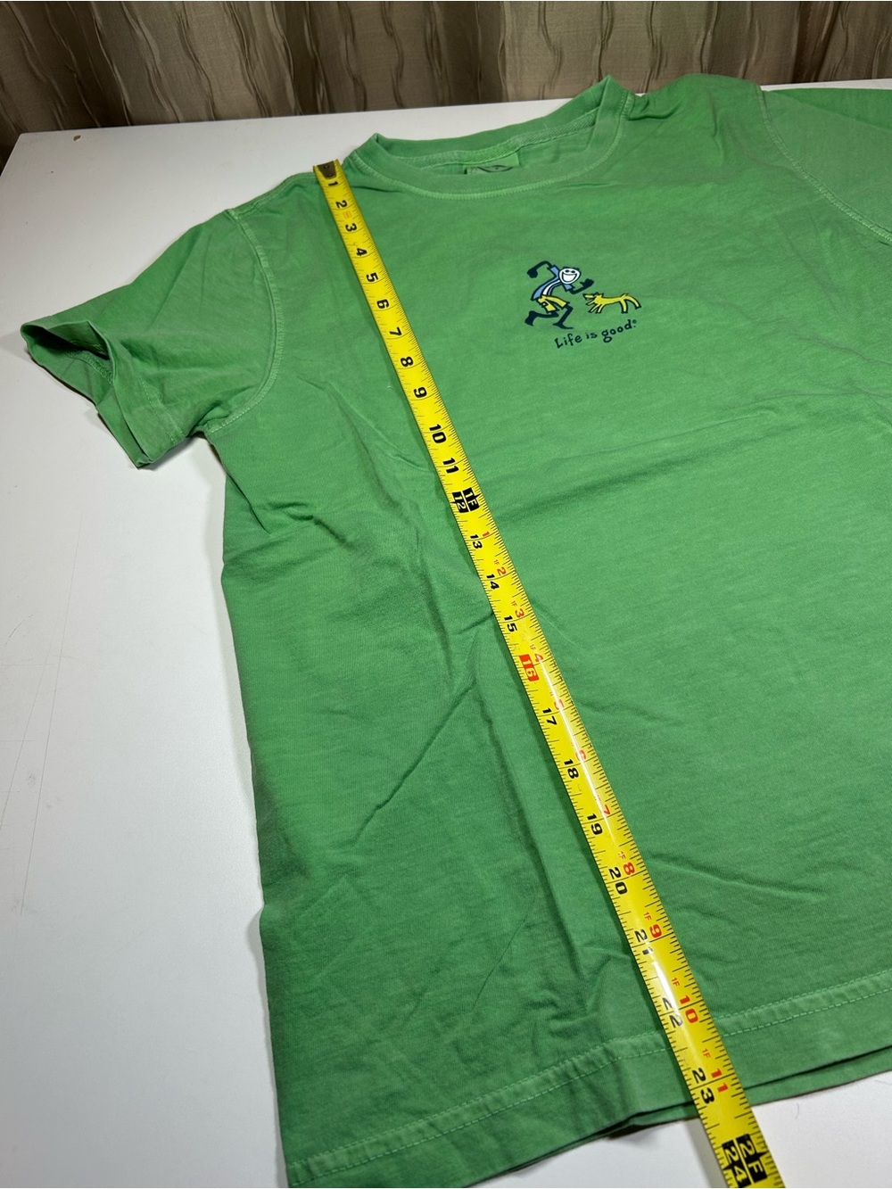 Life Is Good Women's Small Short Sleeved T Shirt Happy Jake Yellow Dog LIG - Picture 8 of 11